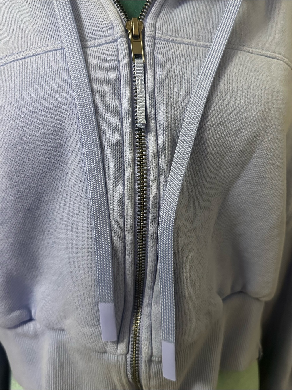 Women's Light Lavender Zip-Up Hoodie Sweater